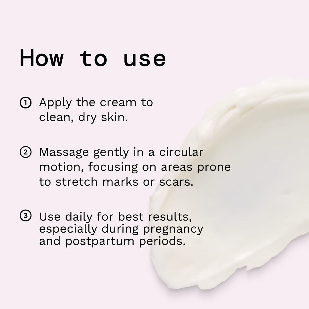 GZE Skin Smoothing Cream: Say Goodbye to Stretch Marks with our Natural Pregnancy Stretch Mark Cream - Suitable for All Skin Types
