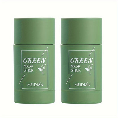 [Natural Green Tea Mask] 2-Pack/4-Pack Green Tea Mask Stick - Hypoallergenic, Natural, Unisex Adult Facial Moisturizer - Oil Control, Skin Firming, Suitable for All Skin Types, Clean Effect, Pure Green Tea Ingredients, Ideal