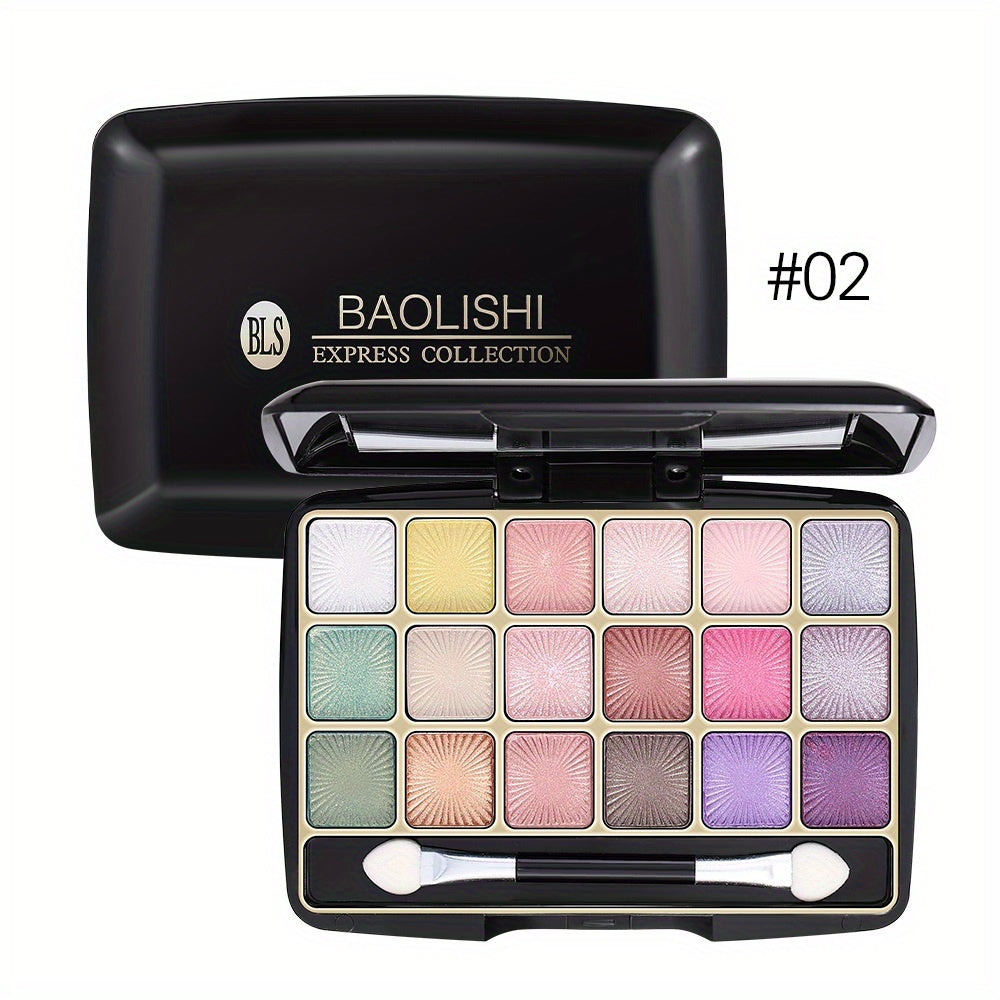 18 Shades Matte Eyeshadow Palette, Pearly Glitter Finish Earth Color Tone, Long Lasting Natural Blendable Colorful Eyeshadow Cosmetics, Gifts For Women Contain Plant Squalene