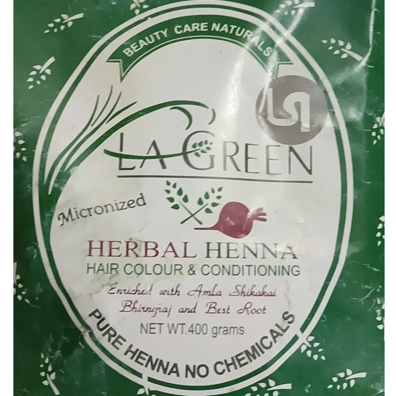 LAGREEN Henna Natural Dyeing Powder Mehndi Natural Colors Lasting Accessory For Hair 400g
