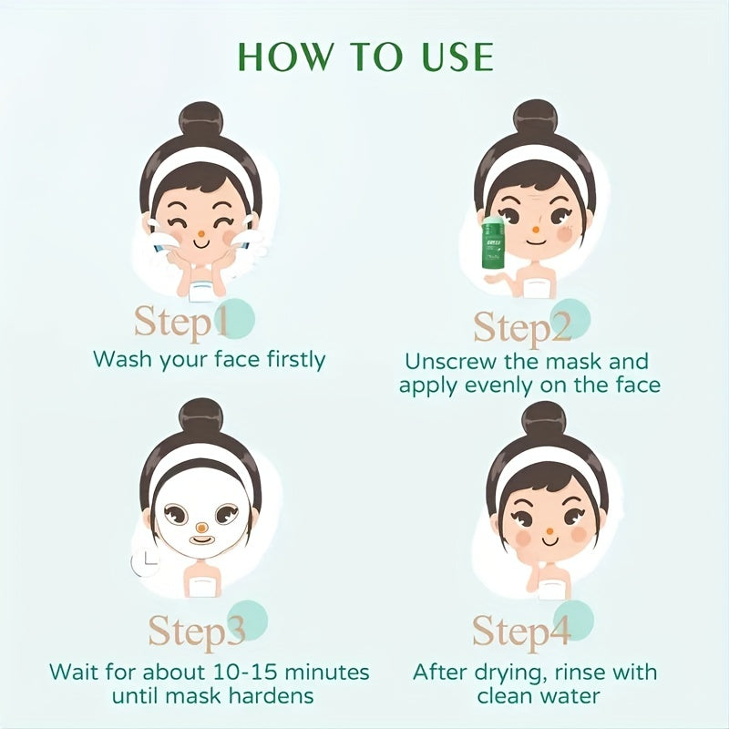 [Natural Green Tea Mask] 2-Pack/4-Pack Green Tea Mask Stick - Hypoallergenic, Natural, Unisex Adult Facial Moisturizer - Oil Control, Skin Firming, Suitable for All Skin Types, Clean Effect, Pure Green Tea Ingredients, Ideal