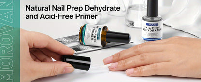 Professional Natural Nail Prep Dehydrate And Acid-Free Primer, Dehydrator For Acrylic And Gel Nail Polish, Non Acid Primer For UV Gels Fast Dry Superior Bonding Agent Box Set