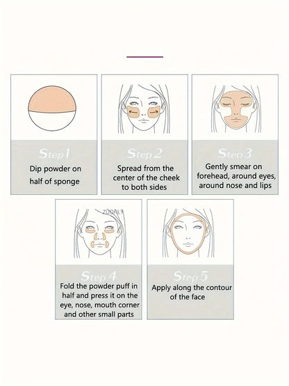 Long-Lasting, Soft Matte Finish Candy Bell Face Powder Compact - Waterproof, Oil Control, Lightweight, Buildable Coverage, Flawless Base, Natural Look, Compact Design